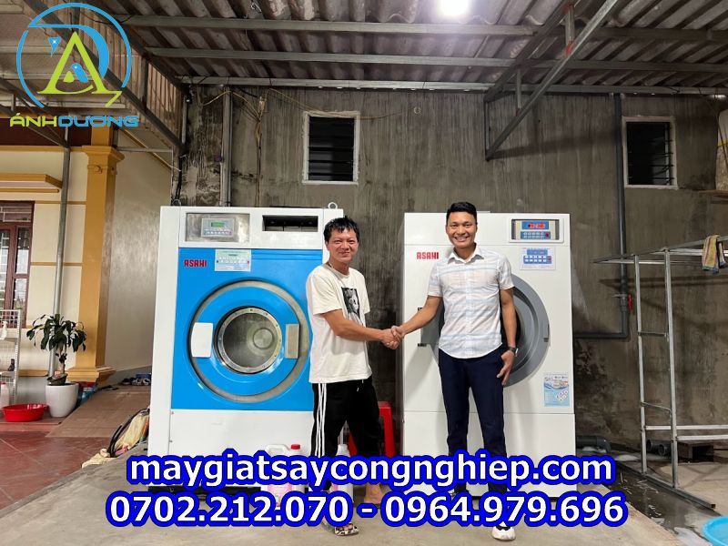 Lắp đặt máy giặt công nghiệp cũ tại Yên Thế
